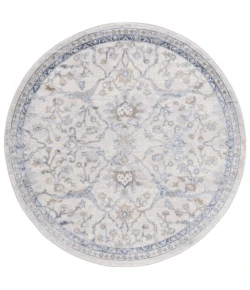 Safavieh Palma Beige / Light Blue PAM336 3 ft. X 3 ft. Round Rug