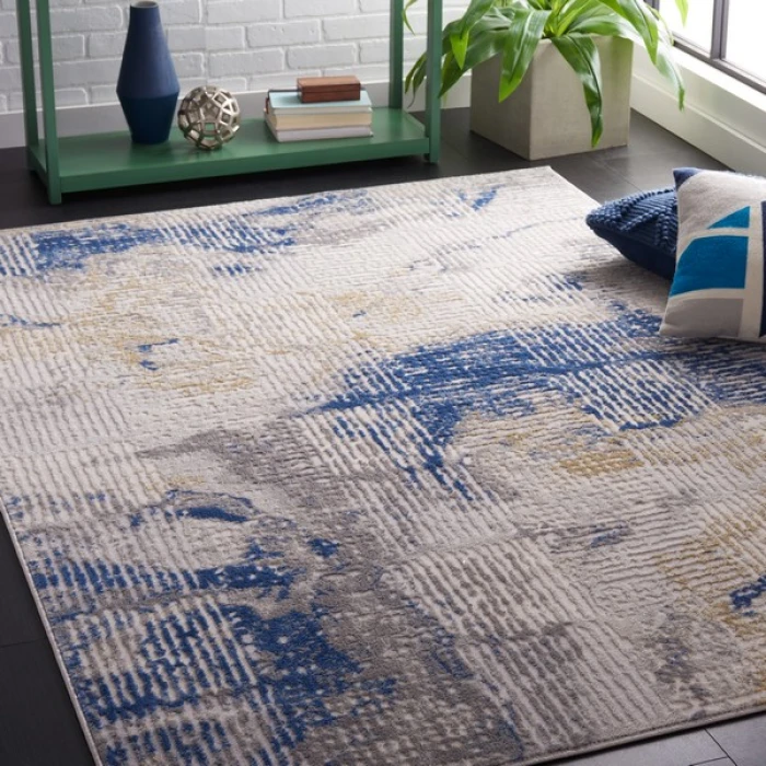 Safavieh Palma Beige / Blue PAM350 8 ft. X 10 ft. Rectangle Rug