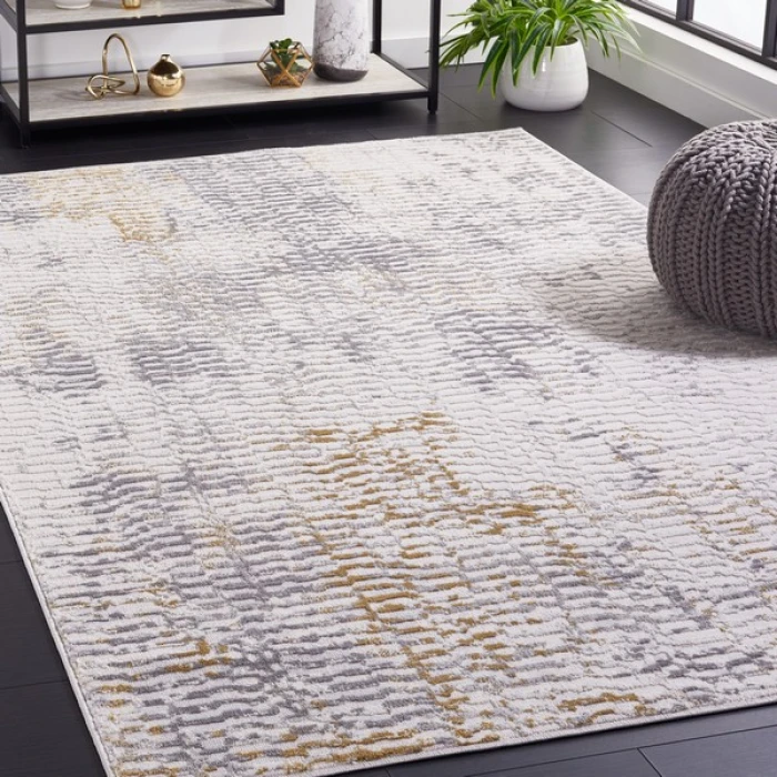 Safavieh Palma Beige / Light Grey PAM352 5 ft. 5 in. X 7 ft. 7 in. Rectangle Rug