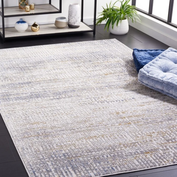 Safavieh Palma Beige / Light Blue PAM356 4 ft. 5 in. X 6 ft. 5 in. Rectangle Rug