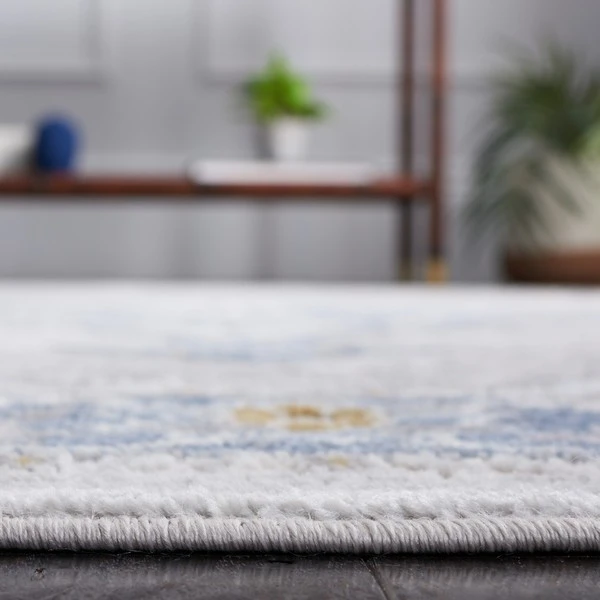 Safavieh Palma Grey / Blue PAM362 6 ft. 7 in. X 6 ft. 7 in. Round Rug