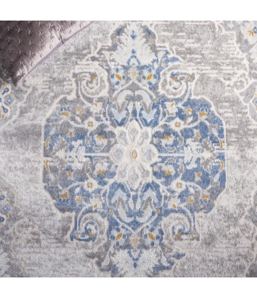 Safavieh Palma Grey / Blue PAM362 6 ft. 7 in. X 6 ft. 7 in. Round Rug