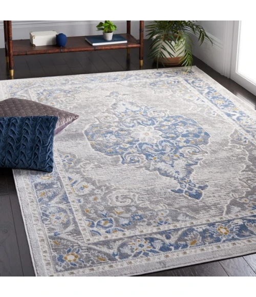 Safavieh Palma Grey / Blue PAM362 5 ft. 5 in. X 7 ft. 7 in. Rectangle Rug