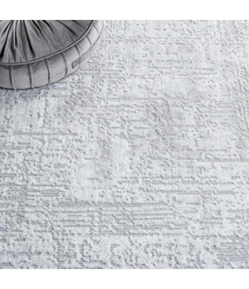 Safavieh Parker Grey / Ivory PRK101 6 ft. 7 in. X 6 ft. 7 in. Round Rug
