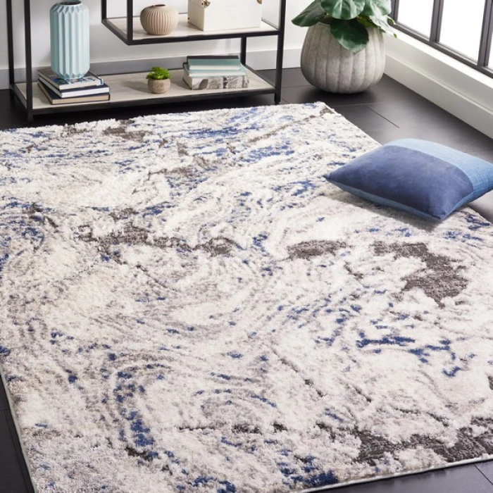 Safavieh Petra Ivory / Blue PTA102 5 ft. 3 in. X 7 ft. 7 in. Rectangle Rug