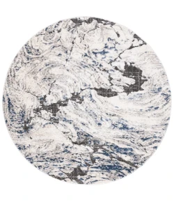 Safavieh Petra Ivory / Blue PTA102 6 ft. 7 in. X 6 ft. 7 in. Round Rug