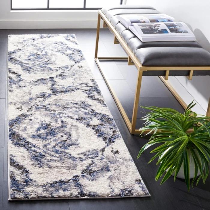 Safavieh Petra Ivory / Blue PTA104 2 ft. 3 in. X 8 ft. Runner Rug