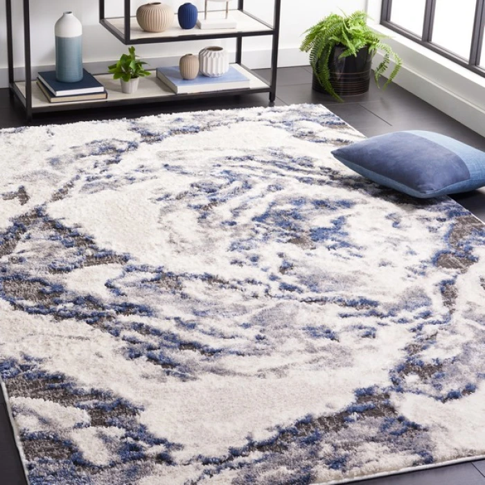 Safavieh Petra Ivory / Blue PTA104 8 ft. X 10 ft. Rectangle Rug
