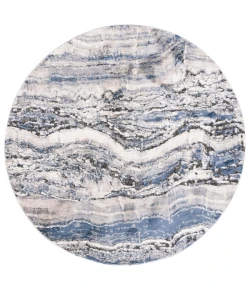 Safavieh Petra Light Beige / Blue PTA112 6 ft. 7 in. X 6 ft. 7 in. Round Rug