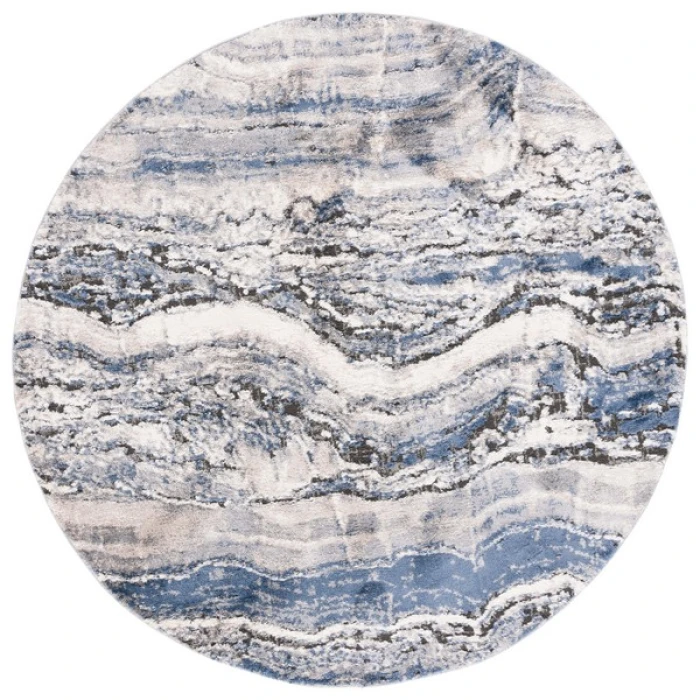 Safavieh Petra Light Beige / Blue PTA112 6 ft. 7 in. X 6 ft. 7 in. Round Rug