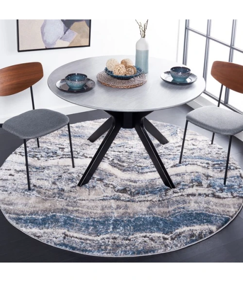 Safavieh Petra Light Beige / Blue PTA112 6 ft. 7 in. X 6 ft. 7 in. Round Rug