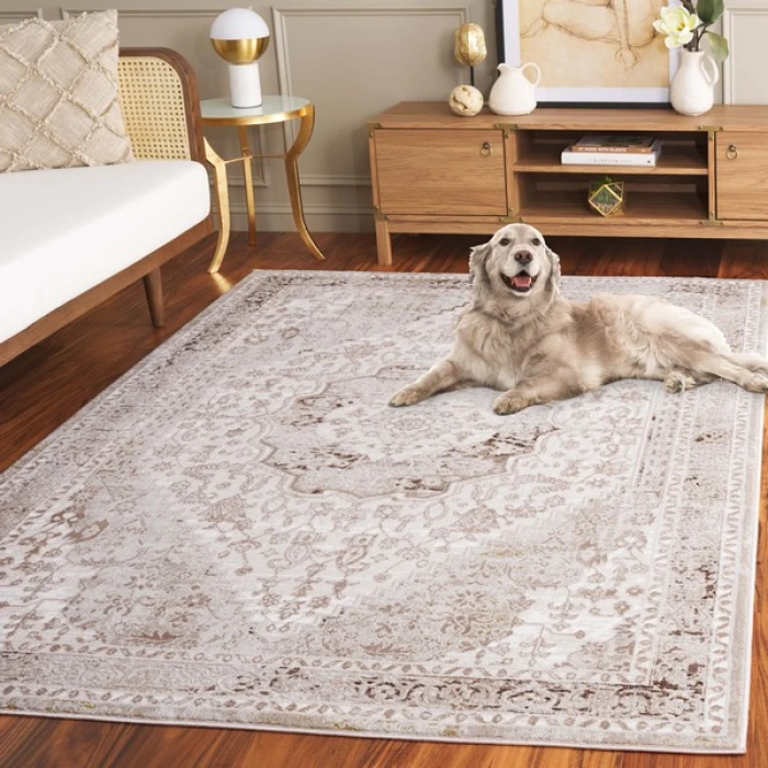 Safavieh Prestige Ivory / Beige PTE102 5 ft. 3 in. X 7 ft. 6 in. Rectangle Rug