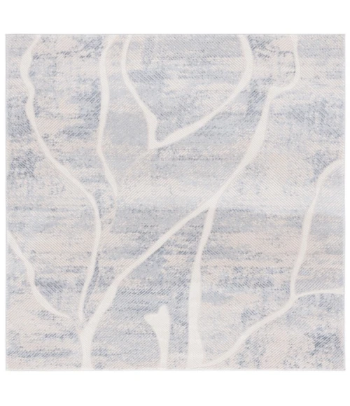 Safavieh Prestige Ivory / Blue PTE104 6 ft. 7 in. X 6 ft. 7 in. Square Rug