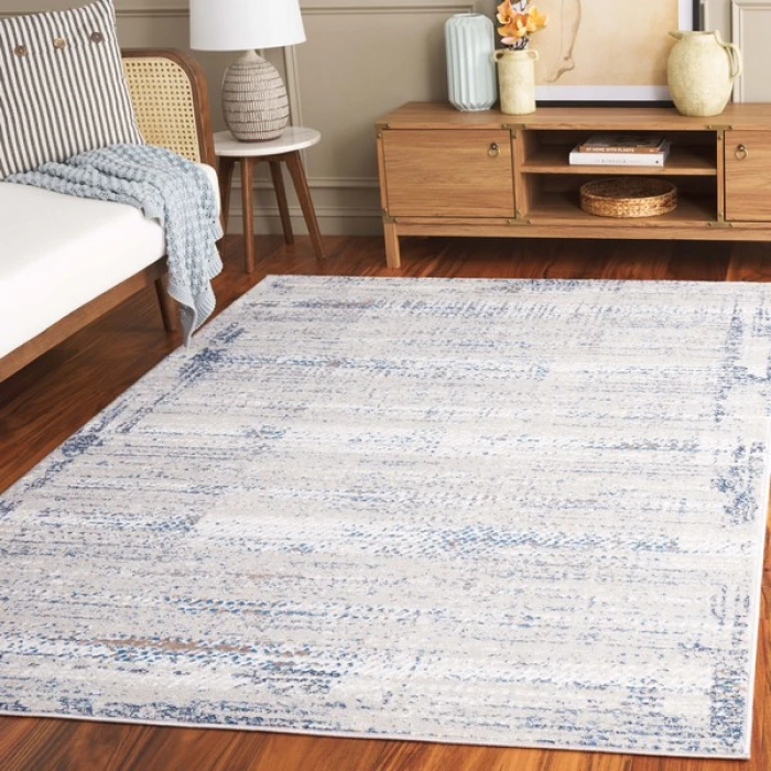 Safavieh Prestige Ivory / Blue PTE114 5 ft. 3 in. X 7 ft. 6 in. Rectangle Rug