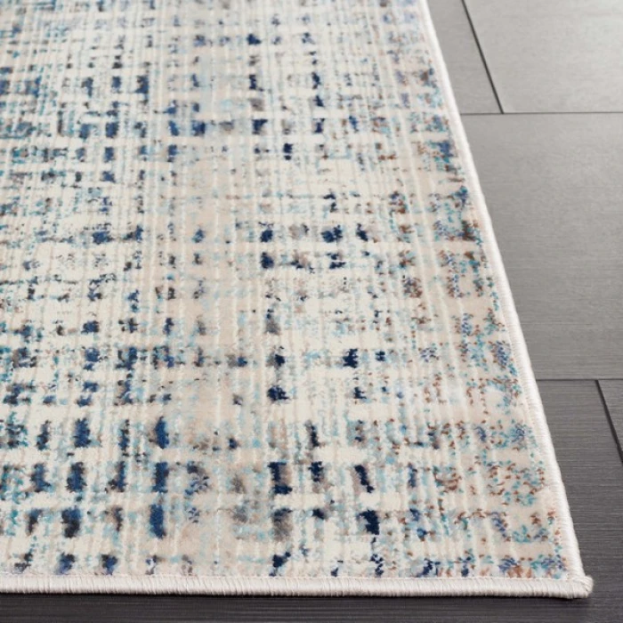 Safavieh Rainbow Blue / Ivory RBW654 6 ft. 7 in. X 6 ft. 7 in. Round Rug