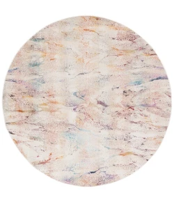 Safavieh Rainbow Ivory / Blue Gold RBW656 6 ft. 7 in. X 6 ft. 7 in. Round Rug
