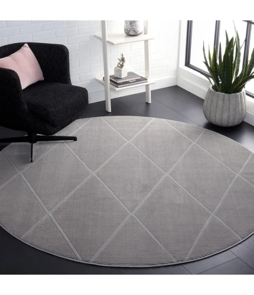Safavieh Revive Grey REV104 6 ft. 7 in. X 6 ft. 7 in. Round Rug