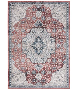 Safavieh Rosewood Ivory / Red ROW104 5 ft. 3 in. X 7 ft. 6 in. Rectangle Rug