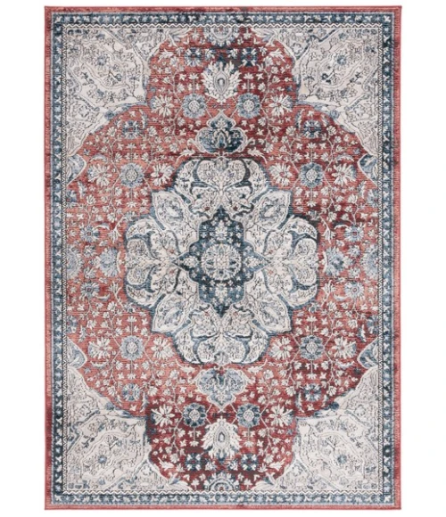 Safavieh Rosewood Ivory / Red ROW104 5 ft. 3 in. X 7 ft. 6 in. Rectangle Rug