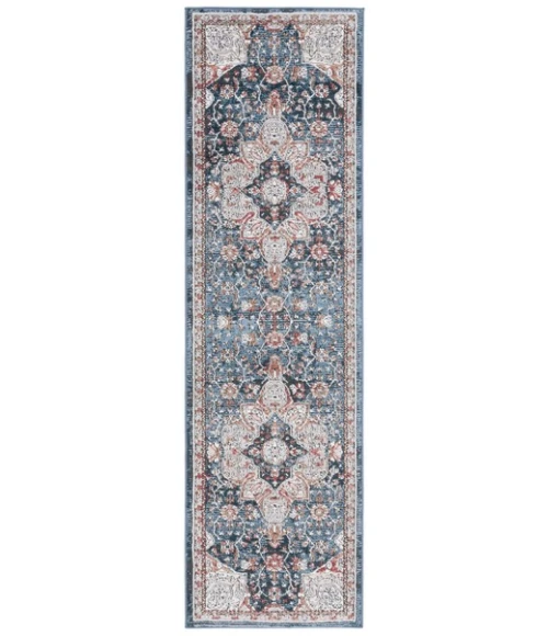 Safavieh Rosewood Ivory / Blue ROW104 2 ft. 3 in. X 8 ft. 0 in. Runner Rug