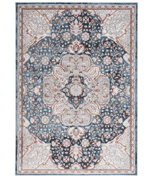 Safavieh Rosewood Ivory / Blue ROW104 5 ft. 3 in. X 7 ft. 6 in. Rectangle Rug