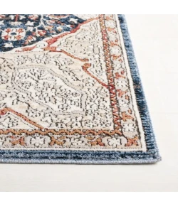 Safavieh Rosewood Ivory / Blue ROW104 6 ft. 7 in. X 6 ft. 7 in. Square Rug