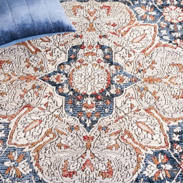 Safavieh Rosewood Ivory / Blue ROW104 9 ft. X 12 ft. Rectangle Rug