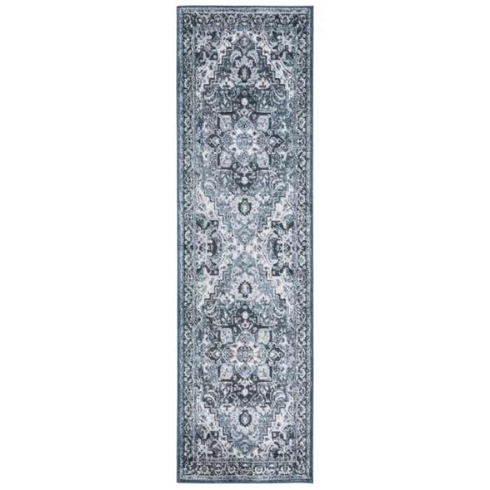 Safavieh Rosewood Ivory / Blue ROW112 2 ft. 3 in. X 8 ft. Runner Rug