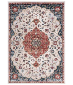 Safavieh Rosewood Ivory / Red ROW114 4 ft. X 6 ft. Rectangle Rug