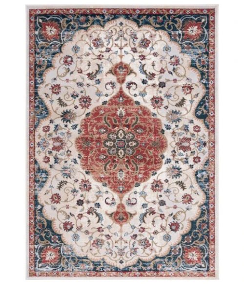 Safavieh Rosewood Ivory / Red ROW114 4 ft. X 6 ft. Rectangle Rug