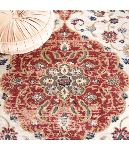Safavieh Rosewood Ivory / Red ROW114 2 ft. 3 in. X 8 ft. Runner Rug