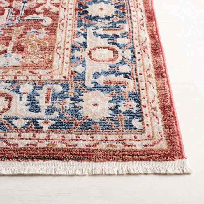 Safavieh Rosewood Blue / Red ROW116 6 ft. 7 in. X 6 ft. 7 in. Square Rug