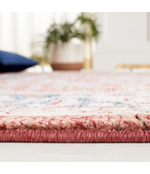 Safavieh Rosewood Blue / Red ROW116 6 ft. 7 in. X 6 ft. 7 in. Square Rug