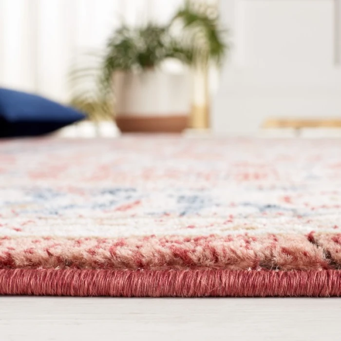 Safavieh Rosewood Blue / Red ROW116 6 ft. 7 in. X 6 ft. 7 in. Square Rug