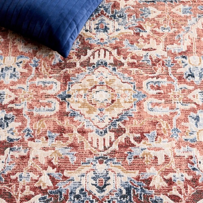 Safavieh Rosewood Blue / Red ROW116 6 ft. 7 in. X 6 ft. 7 in. Square Rug