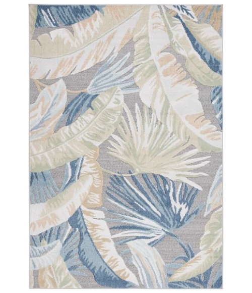 Safavieh Sarasota Light Green / Navy SAR106 4 ft. 5 in. X 6 ft. 5 in. Rectangle Rug
