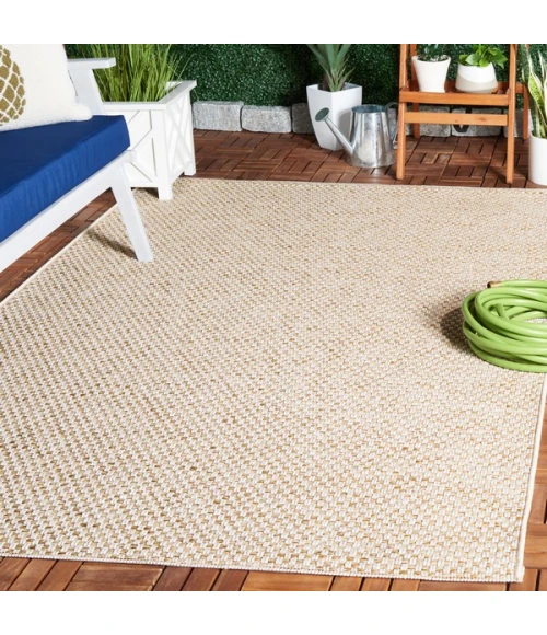 Safavieh Sisal All-Weather Natural / Ivory SAW460 8 ft. X 10 ft. Rectangle Rug