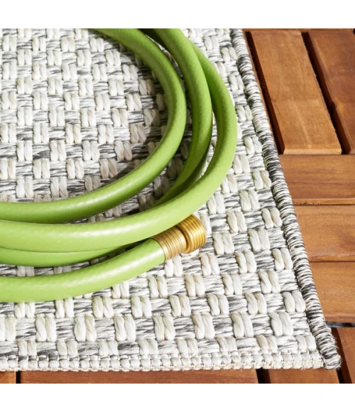 Safavieh Sisal All-Weather Grey / Ivory SAW460 2 ft. 2 in. X 8 ft. Runner Rug