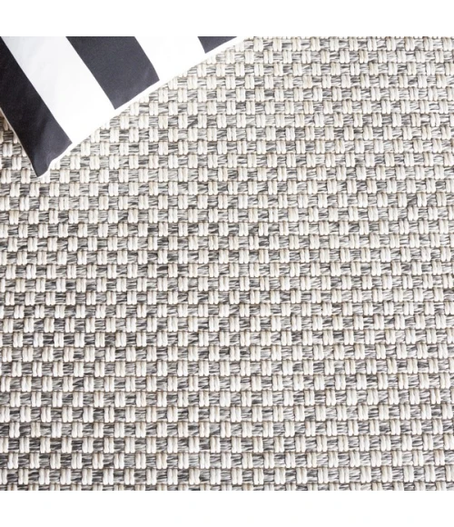 Safavieh Sisal All-Weather Grey / Ivory SAW460 2 ft. 2 in. X 8 ft. Runner Rug