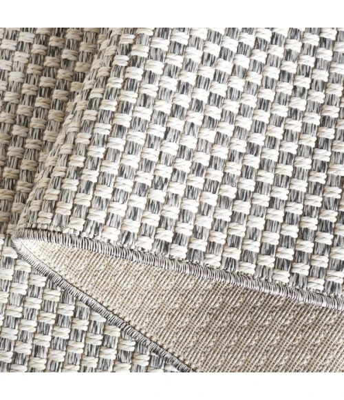 Safavieh Sisal All-Weather Grey / Ivory SAW460 2 ft. 2 in. X 8 ft. Runner Rug