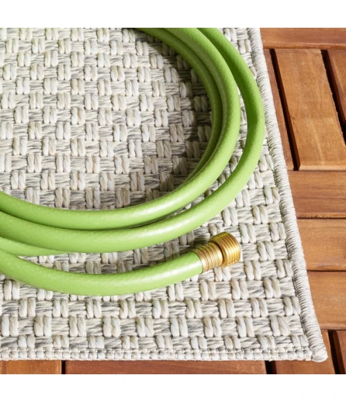 Safavieh Sisal All-Weather Light Grey / Ivory SAW460 4 ft. X 6 ft. Rectangle Rug