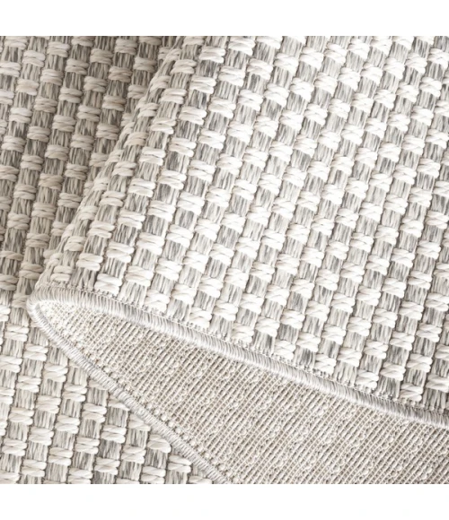 Safavieh Sisal All-Weather Light Grey / Ivory SAW460 4 ft. X 6 ft. Rectangle Rug