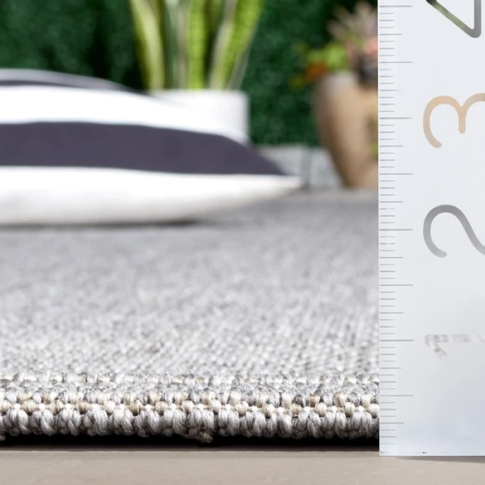 Safavieh Sisal All-Weather Grey SAW642 6 ft. 7 in. X 6 ft. 7 in. Round Rug