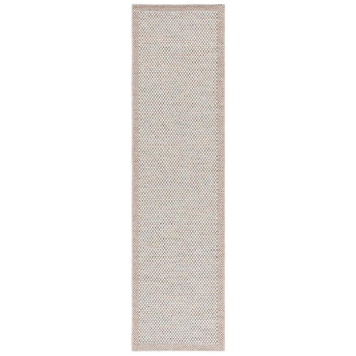 Safavieh Sisal All-Weather Ivory / Aqua Orange SAW644 6 ft. 7 in. X 6 ft. 7 in. Round Rug