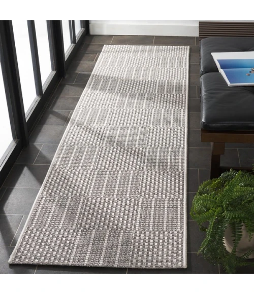 Safavieh Sisal All-Weather Grey / Ivory SAW648 6 ft. 7 in. X 6 ft. 7 in. Square Rug