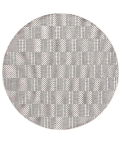 Safavieh Sisal All-Weather Grey / Ivory SAW648 6 ft. 7 in. X 6 ft. 7 in. Square Rug