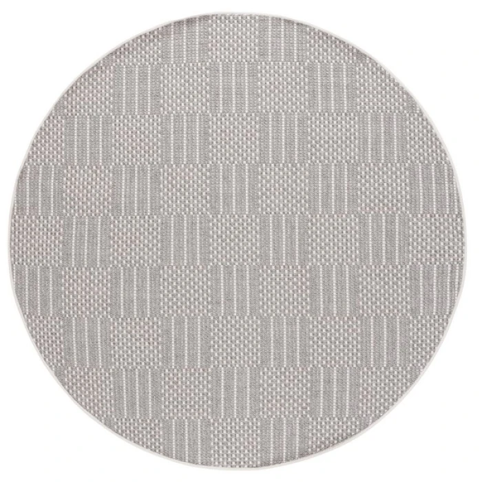 Safavieh Sisal All-Weather Grey / Ivory SAW648 6 ft. 7 in. X 6 ft. 7 in. Round Rug