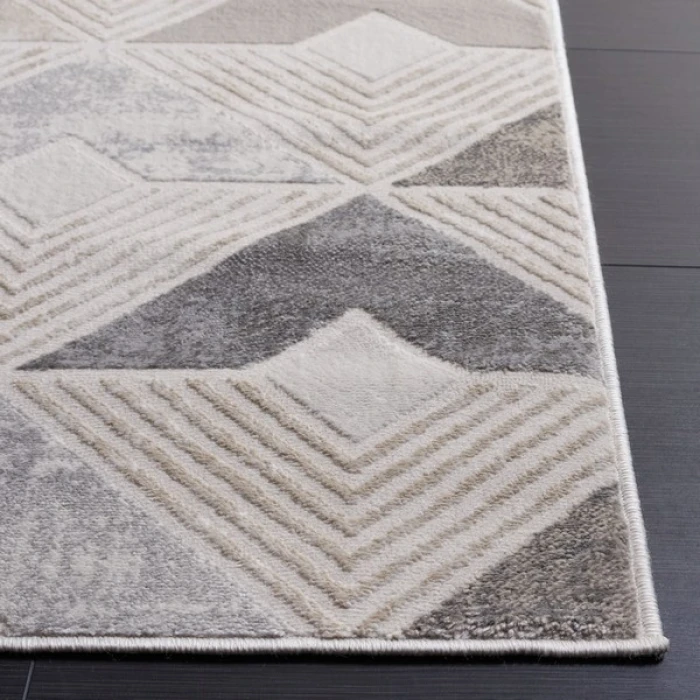Safavieh Saylor Grey / Dark Grey SAY101 6 ft. 3 in. X 6 ft. 3 in. Square Rug