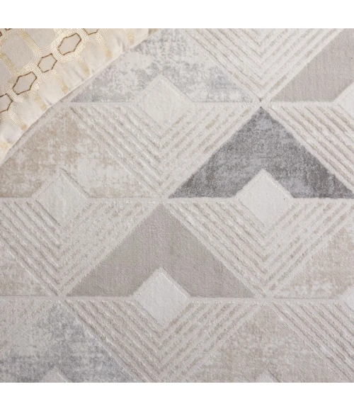 Safavieh Saylor Grey / Dark Grey SAY101 6 ft. 3 in. X 6 ft. 3 in. Square Rug