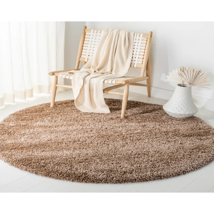Safavieh Milan Shag Dark Beig SG180 11 ft. X 11 ft. Round Rug